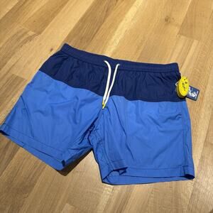 Hartford Men’s Swim Shorts Trunks Mesh Lined 6” Inseam Blue Bicolor Size XXL NWT
